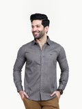 Men's Grey Casual Shirt - FMTS22-31547