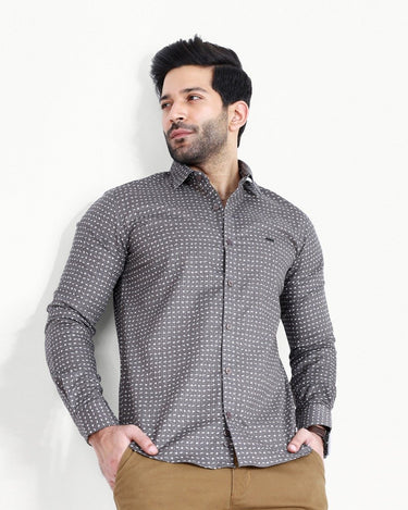 Men's Grey Casual Shirt - FMTS22-31547