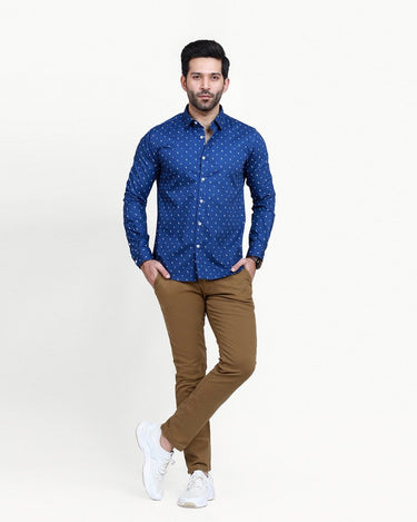 Men's Blue Casual Shirt - FMTS22-31551