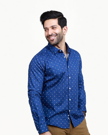Men's Blue Casual Shirt - FMTS22-31551