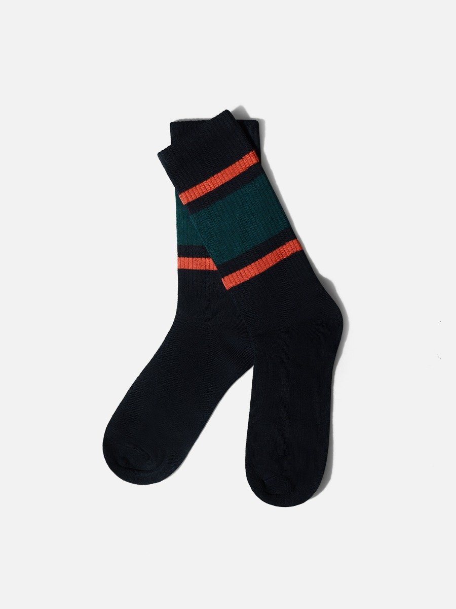 Navy Blue Crew Socks - FAMSO22-037