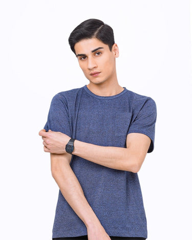 Men's Indigo Basic Tee - FMTBT23-024