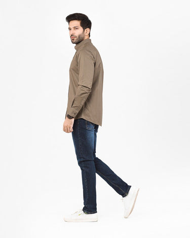 Men's Olive Casual Shirt - FMTS22-31712