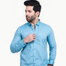 Men's Turquoise Casual Shirt - FMTS22-31546
