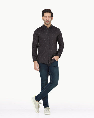 Men's Black Casual Shirt - FMTS22-31672