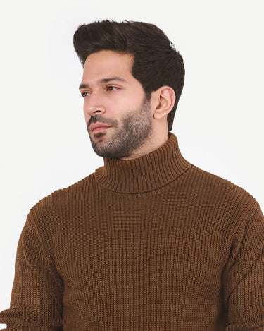 Men's Brown Sweater - FMTSWT22-017