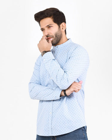 Men's Sky Blue Casual Shirt - FMTS22-31708