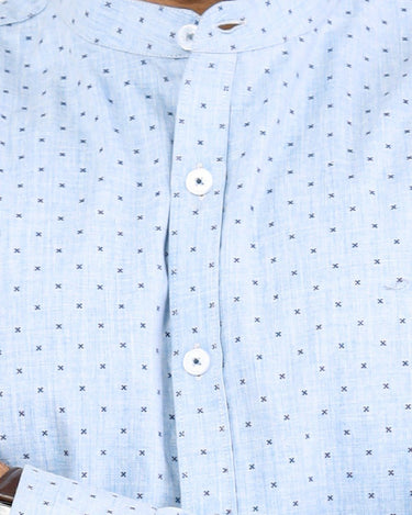 Men's Sky Blue Casual Shirt - FMTS22-31708