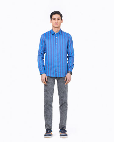 Men's Blue Casual Shirt - FMTS22-31731