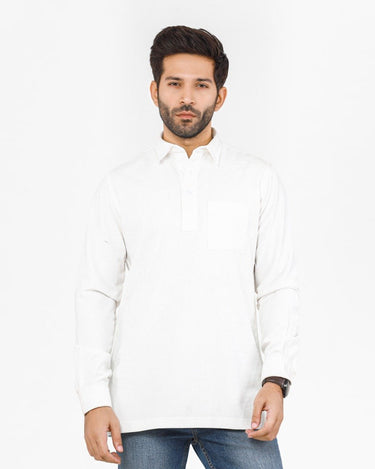 Men's Cream Casual Shirt - FMTS22-31725