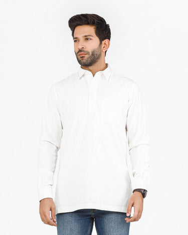 Men's Cream Casual Shirt - FMTS22-31725