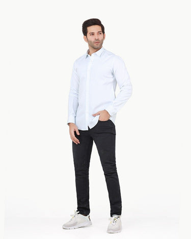 Men's White Casual Shirt - FMTS22-31685