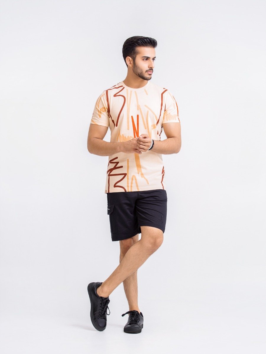 Buy FUROR Regular Fit Crew Neck Graphic Tee online - FMTGT23-103