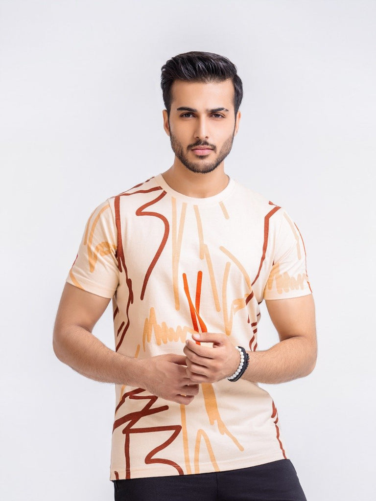 Buy FUROR Regular Fit Crew Neck Graphic Tee online - FMTGT23-103 – Furor