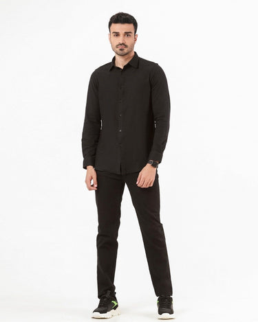 Men's Black Casual Shirt - FMTS22-31612