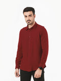 Men's Maroon Casual Shirt - FMTS22-31611