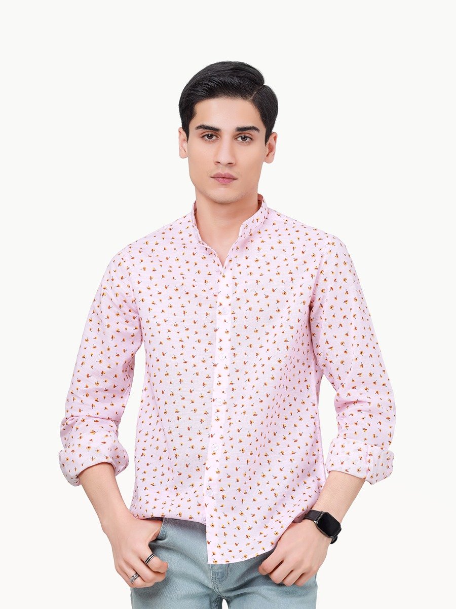 Men's Light Pink Casual Shirt - FMTS22-31774
