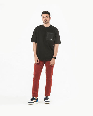 Men's Black Crew Neck Classic Tee - FMTCL22-001