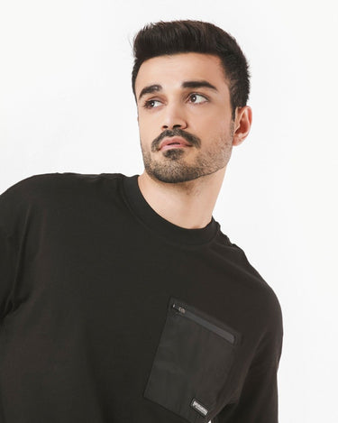 Men's Black Crew Neck Classic Tee - FMTCL22-001