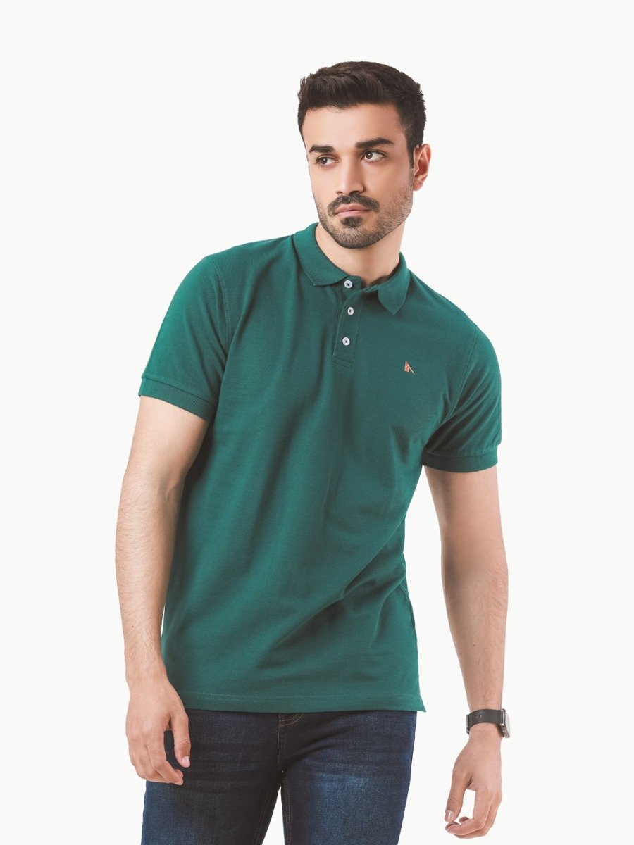 Men's Dark Green Polo Shirt - FMTCP22-009