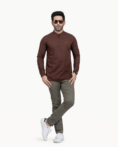 Men's Brown Casual Shirt - FMTS22-31576