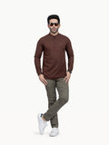 Men's Brown Casual Shirt - FMTS22-31576