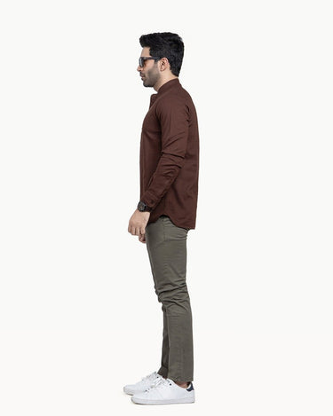 Men's Brown Casual Shirt - FMTS22-31576