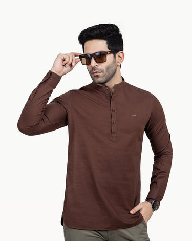 Men's Brown Casual Shirt - FMTS22-31576