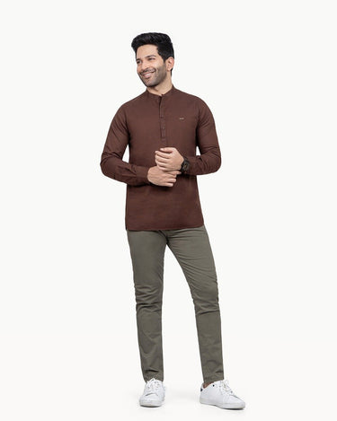 Men's Brown Casual Shirt - FMTS22-31576