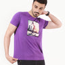 Men's Purple Crew Neck Graphic Tee - FMTGT22-002