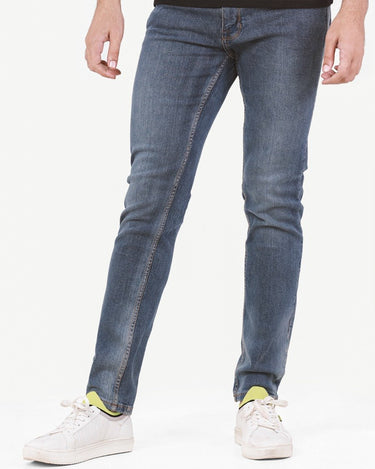 Men's Washed Blue Denim Pant - FMBP22-047