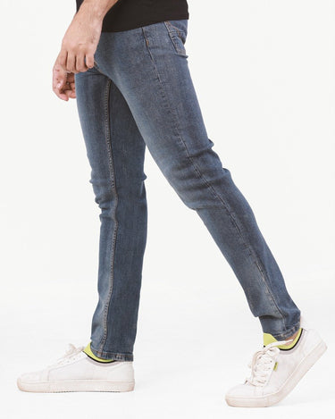 Men's Washed Blue Denim Pant - FMBP22-047