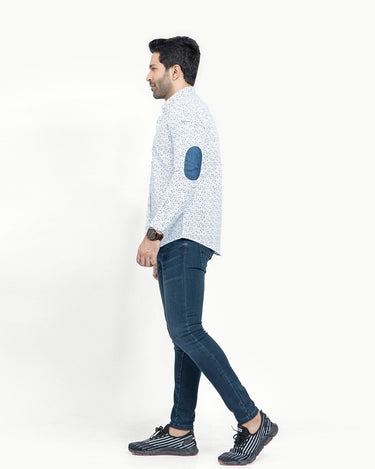 Men's White Casual Shirt - FMTS22-31548