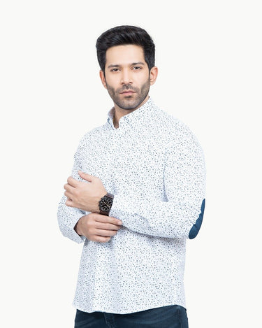 Men's White Casual Shirt - FMTS22-31548