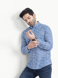 Men's Blue Casual Shirt - FMTS22-31550