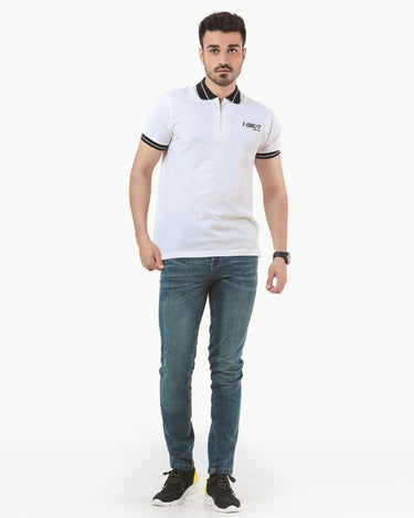 Men's White Polo Shirt - FMTCP22-008