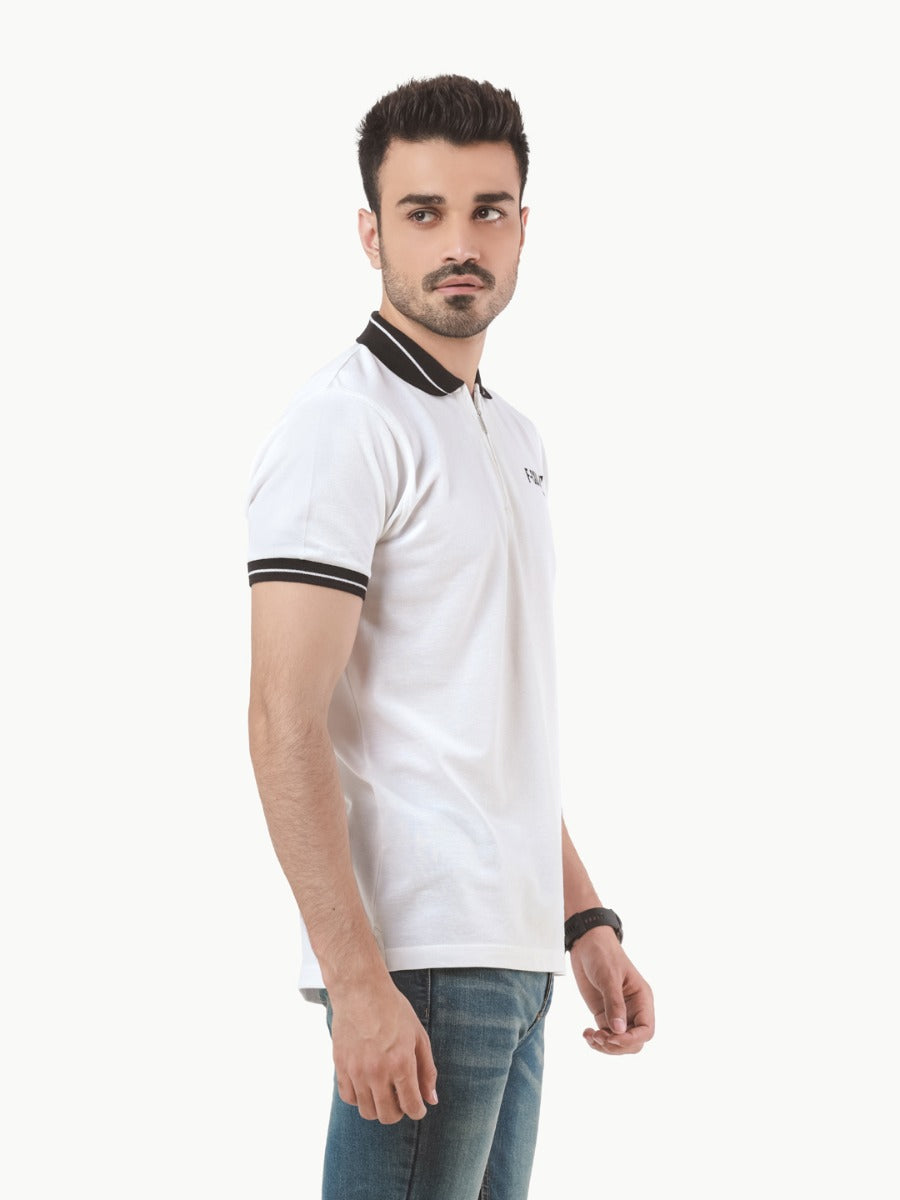 Men's White Polo Shirt - FMTCP22-008