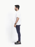 Men's White Printed Tee - FMTPL22-002