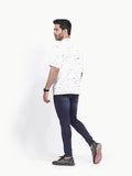 Men's White Printed Tee - FMTPL22-002