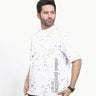 Men's White Printed Tee - FMTPL22-002