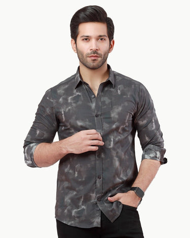 Men's Black Casual Shirt - FMTS22-31584