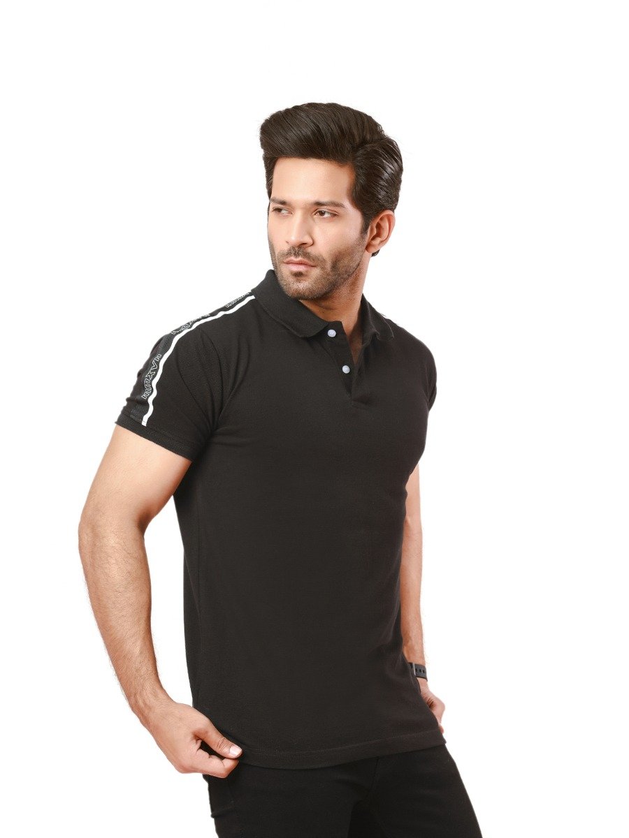 Men's Black Polo Shirt - FMTCP22-025