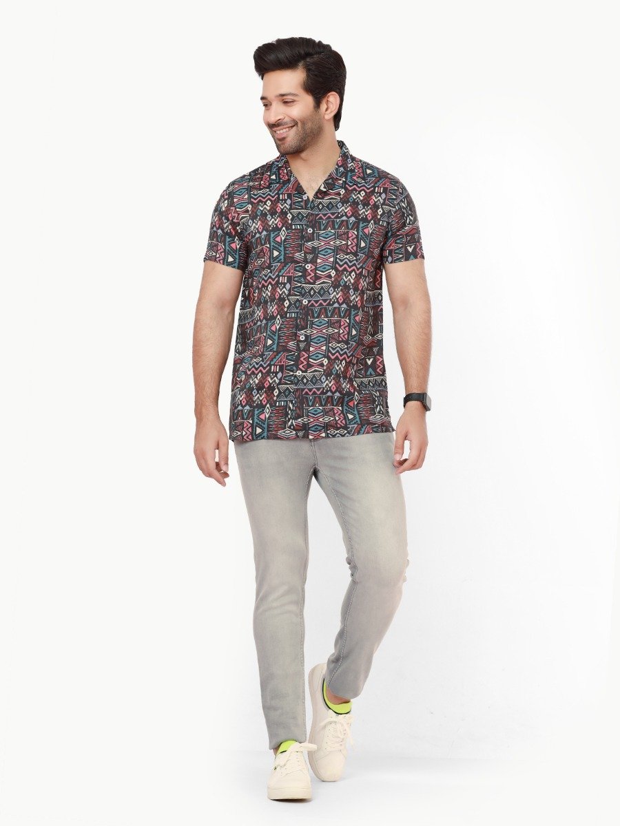 Men's Black Casual Shirt - FMTS22-31598