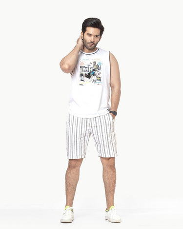 Men's White Tank Top - FMTTR22-009