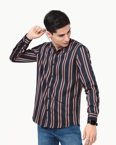 Men's Dark Navy Casual Shirt - FMTS22-31753