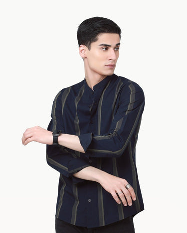 Men's Dark Navy Casual Shirt - FMTS22-31750