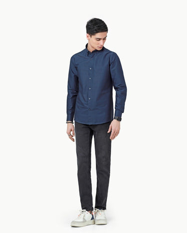 Men's Navy Casual Shirt - FMTS22-31684