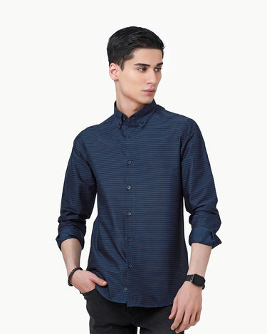 Men's Navy Casual Shirt - FMTS22-31684