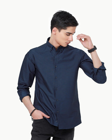 Men's Navy Casual Shirt - FMTS22-31684