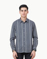 Men's Grey Casual Shirt - FMTS22-31767